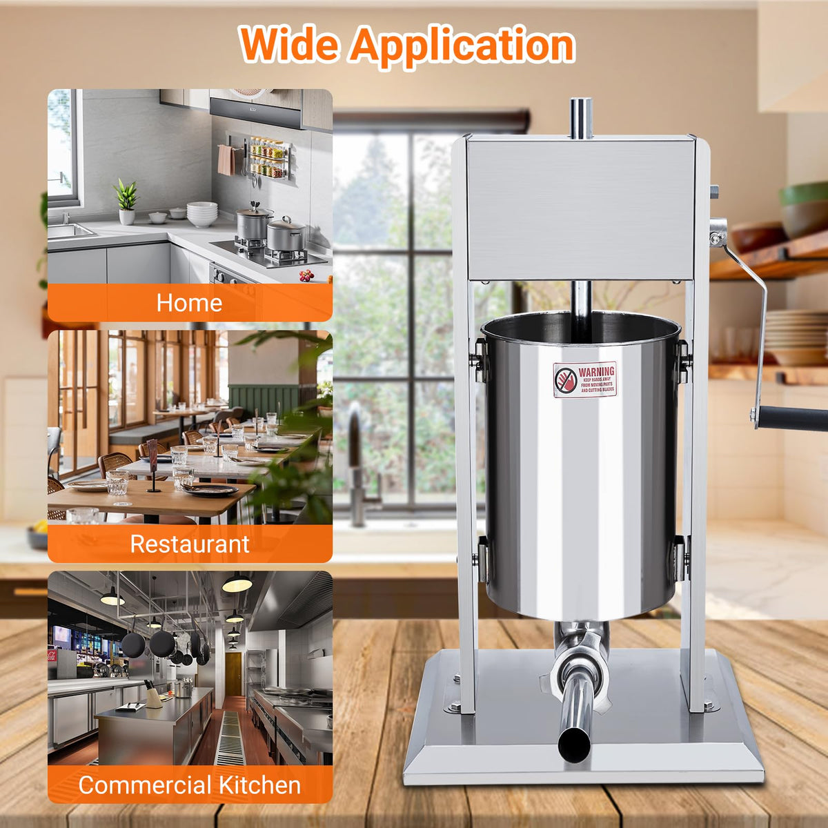 5L Stainless Steel Manual Sausage Stuffer V56946