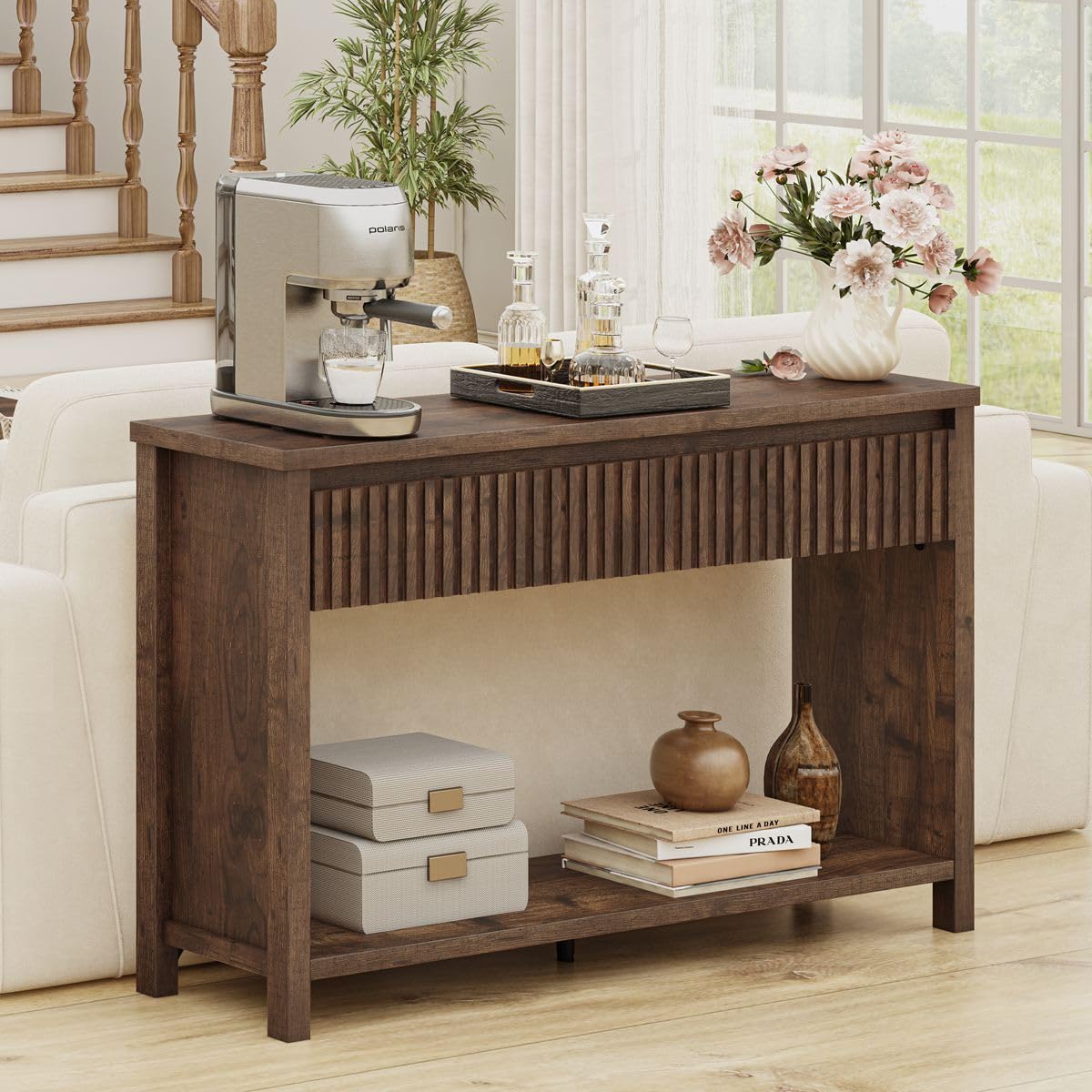 47" Fluted Console Table with Drawers Z894185