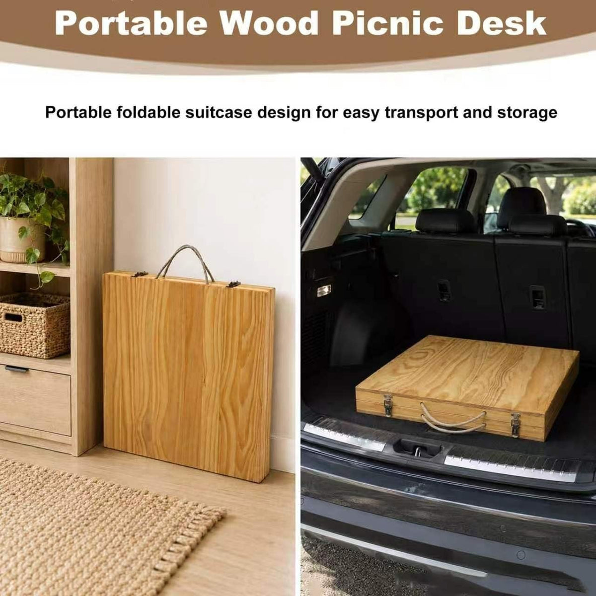 Wood Low Folding Picnic Table W64845