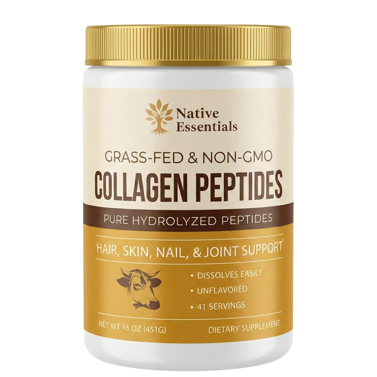 Grass Fed Hydrolyzed Multi Collagen Peptides Powder 16oz T270066