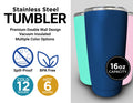 16 oz Insulated Stainless Steel Tumblers 2 Pack Black U31331