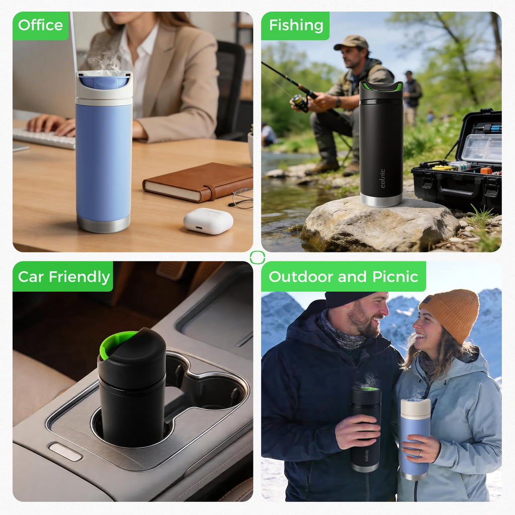 16 oz Insulated Stainless Steel Travel Coffee Mug with Lid K165