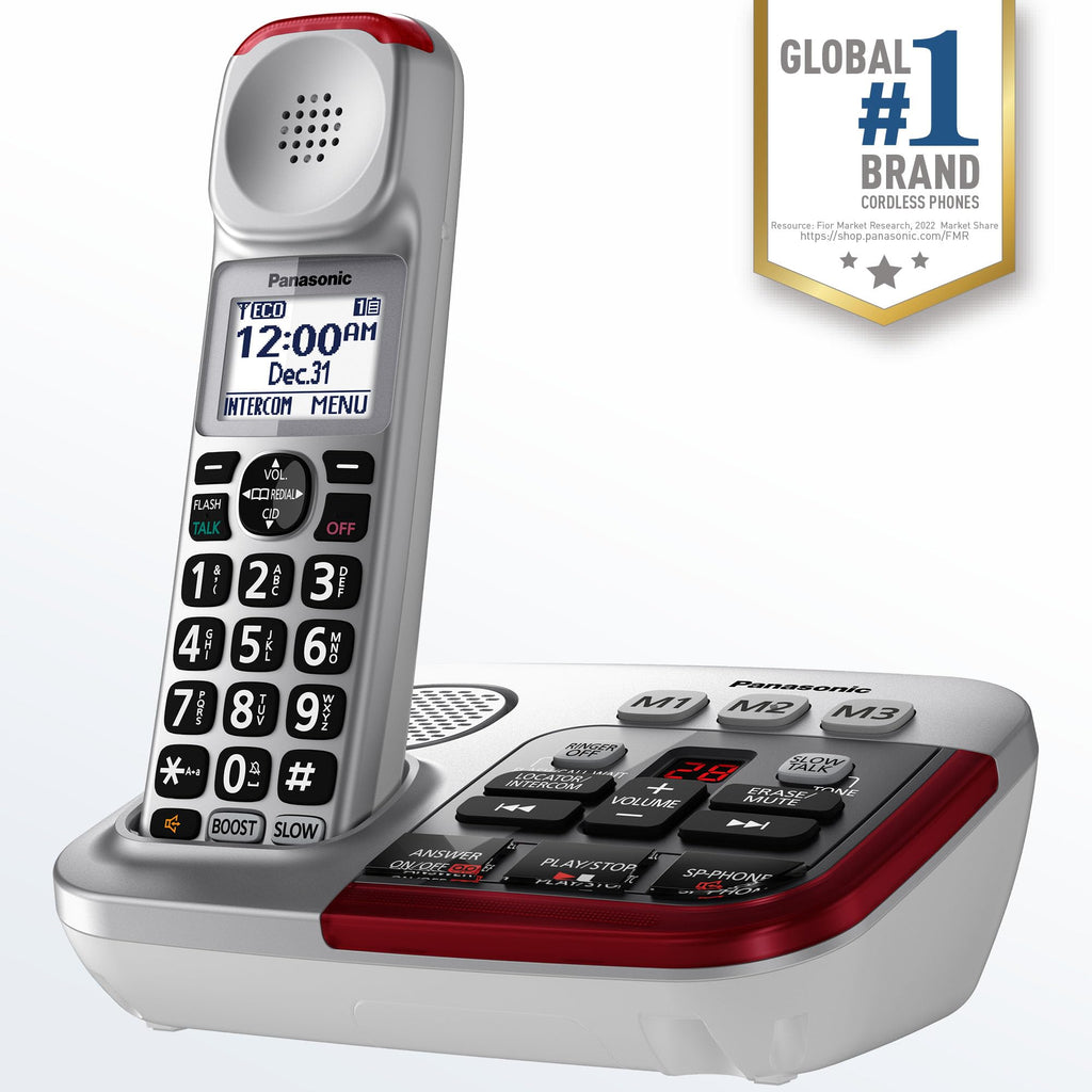 Amplified Cordless Phone with Slow Talk and Hearing Aid Compatibility Z693824