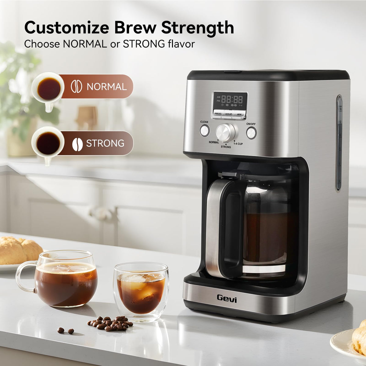 14 Cup Programmable Drip Coffee Maker with Glass Carafe N41397