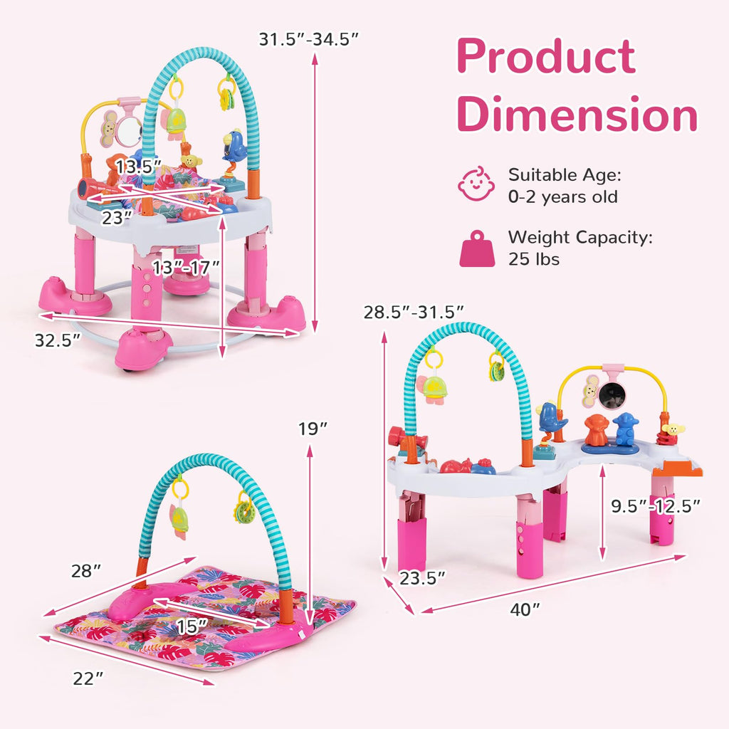 5 in 1 Baby Bouncer Activity Center with 360° Rotating Seat B8482