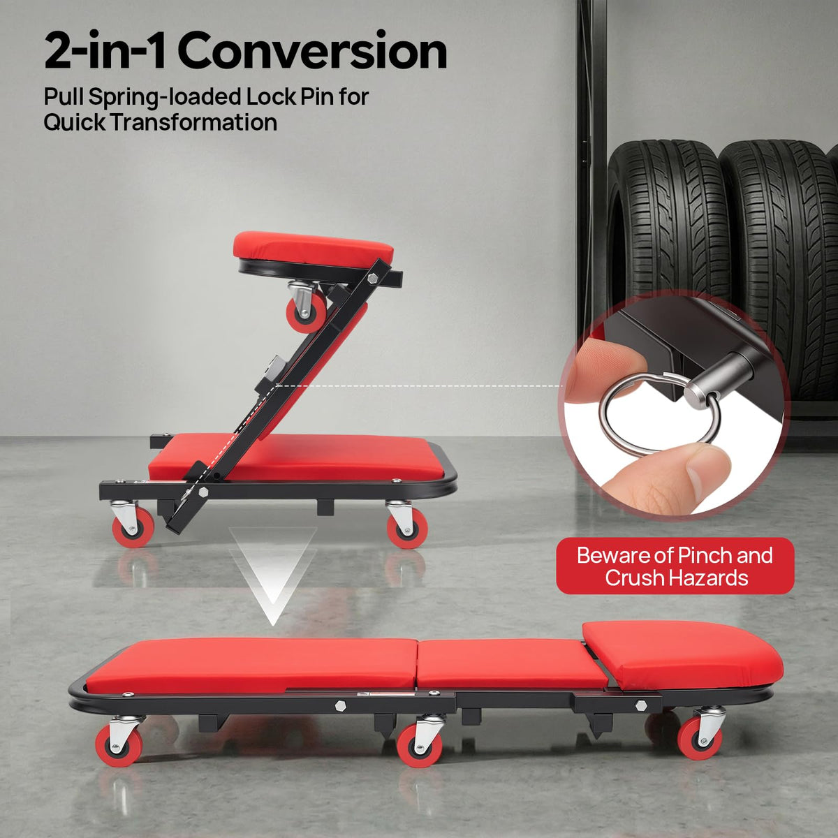 Heavy Duty 2 in 1 Z Creeper Seat R677