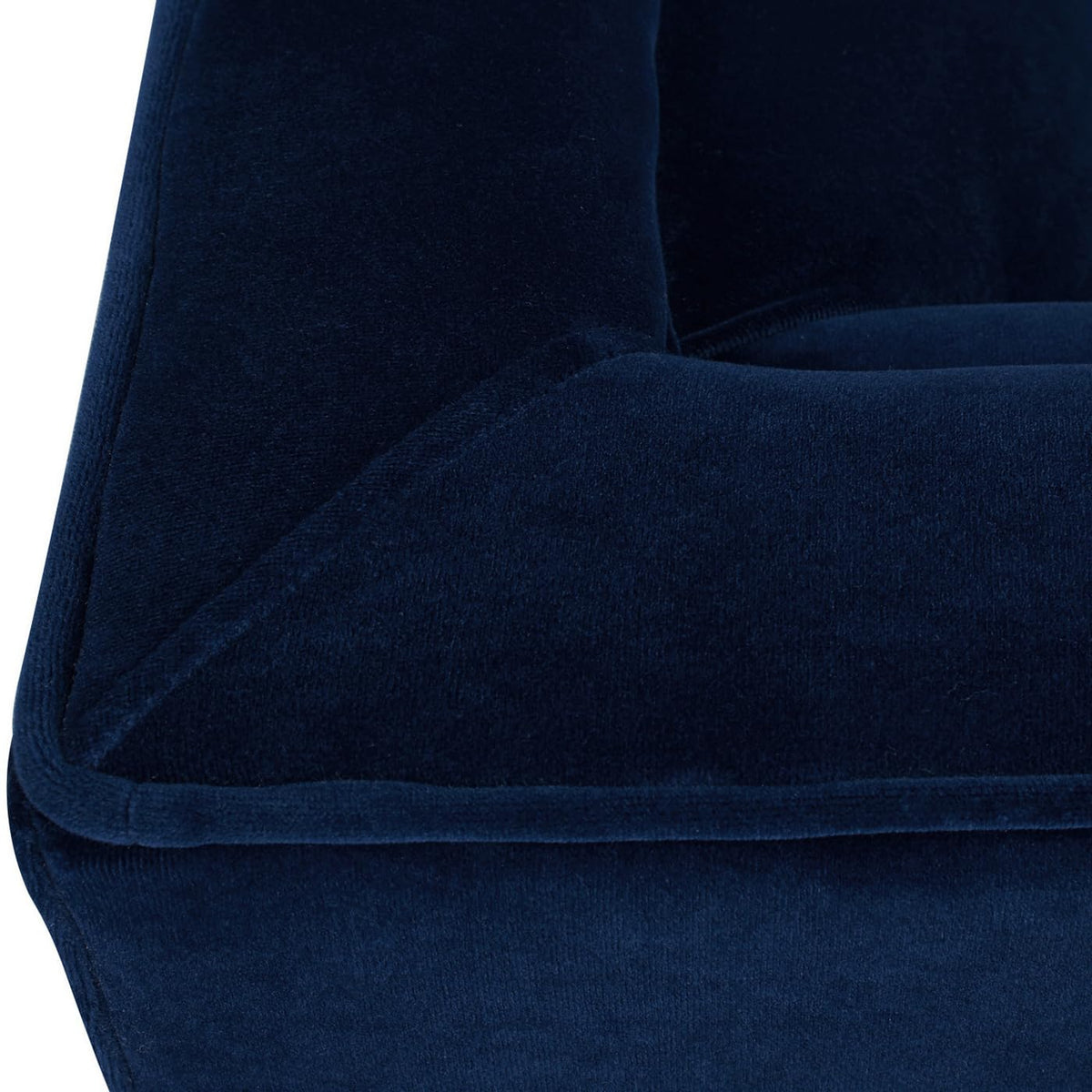 Navy Blue Velvet Tufted Sofa Y79388