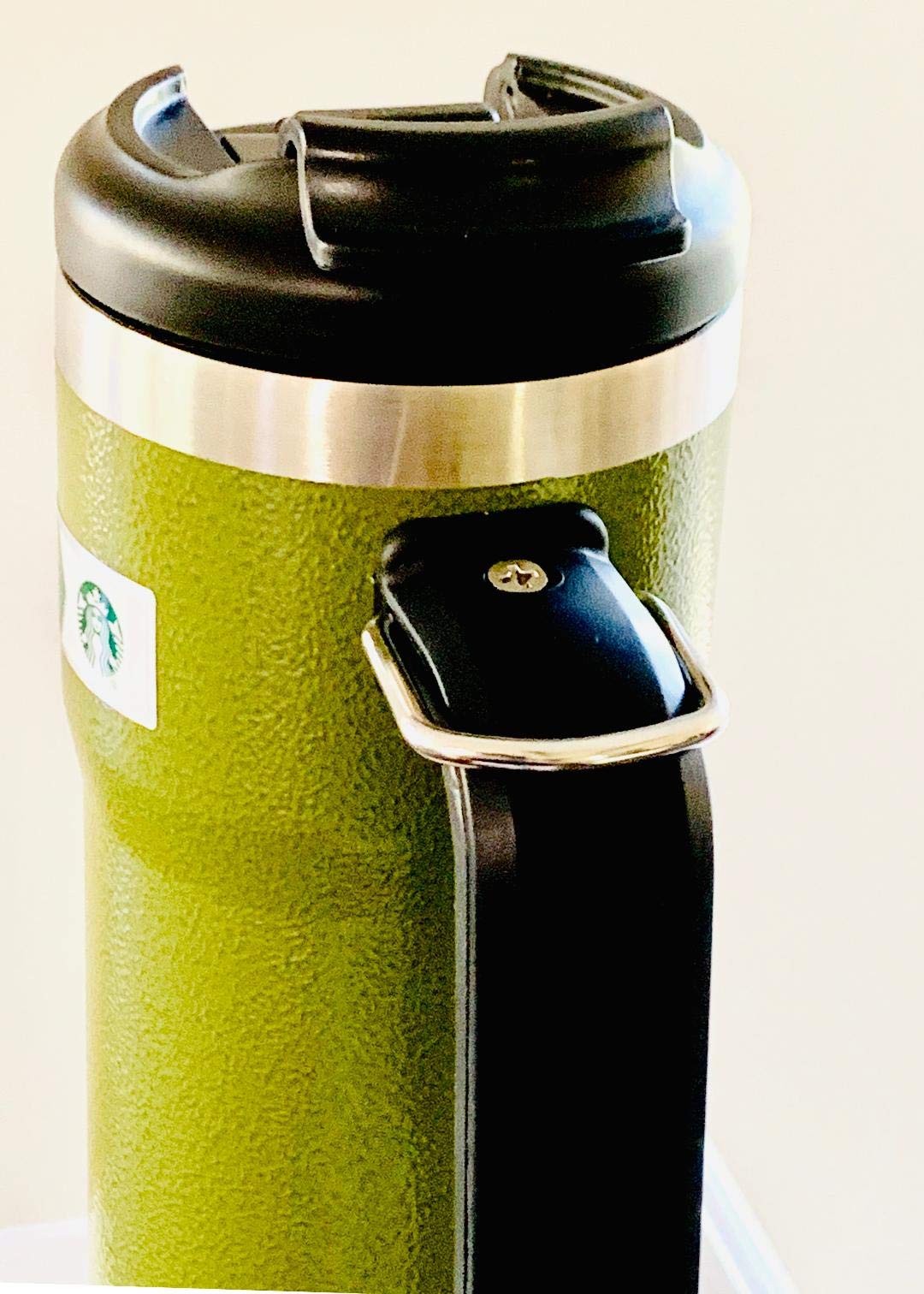 Double Walled Hammered Stainless Steel Tumbler With Handle Y577760