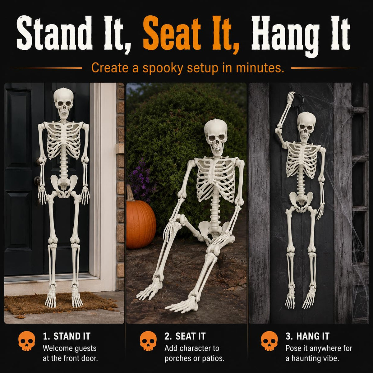 5.4 FT Poseable Skeleton A35637
