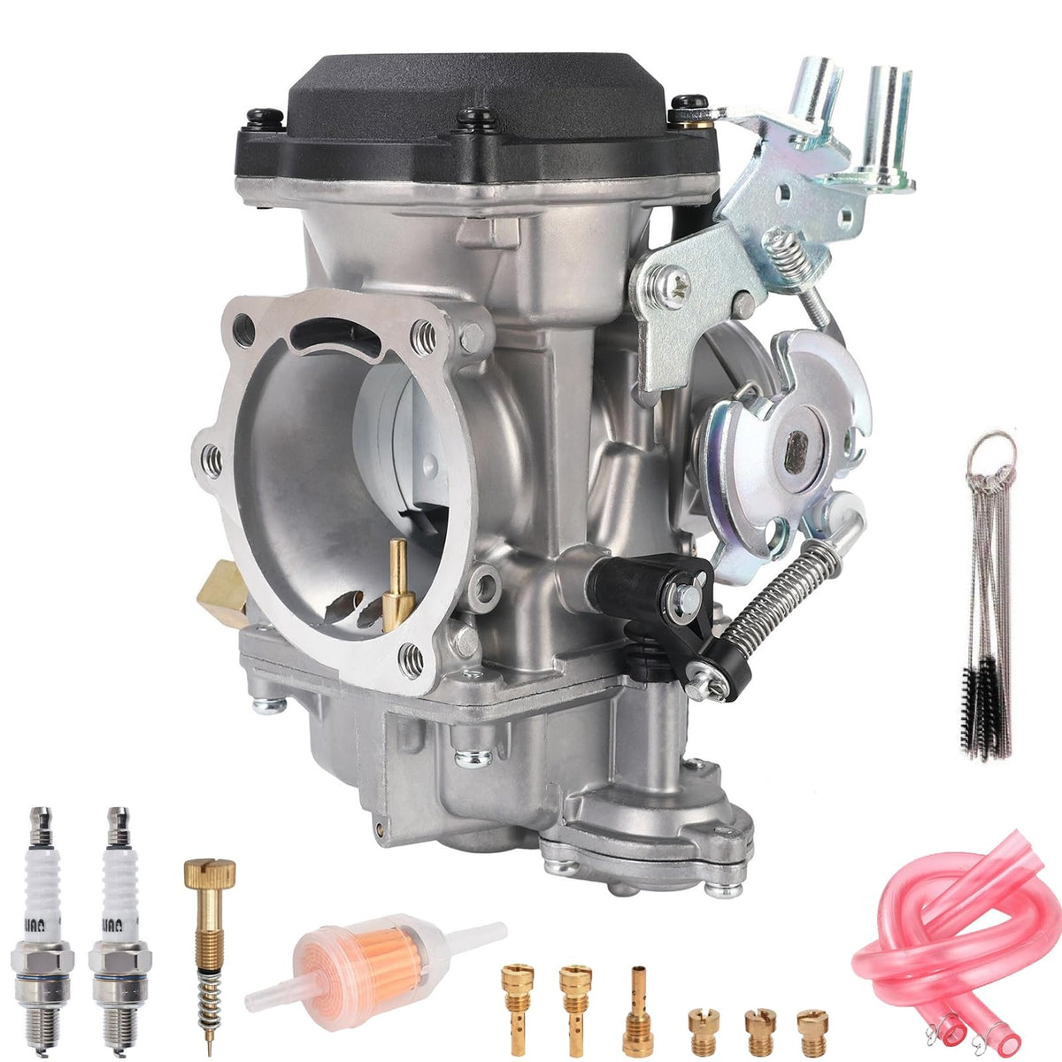 CV40 Carburetor with Fuel Filter Spark Plugs Jets Z6256