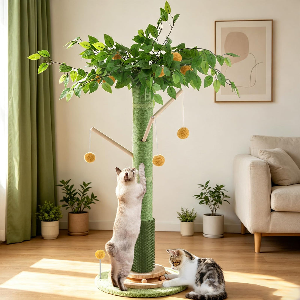 46" Tall Natural Sisal Cat Scratching Post J122129