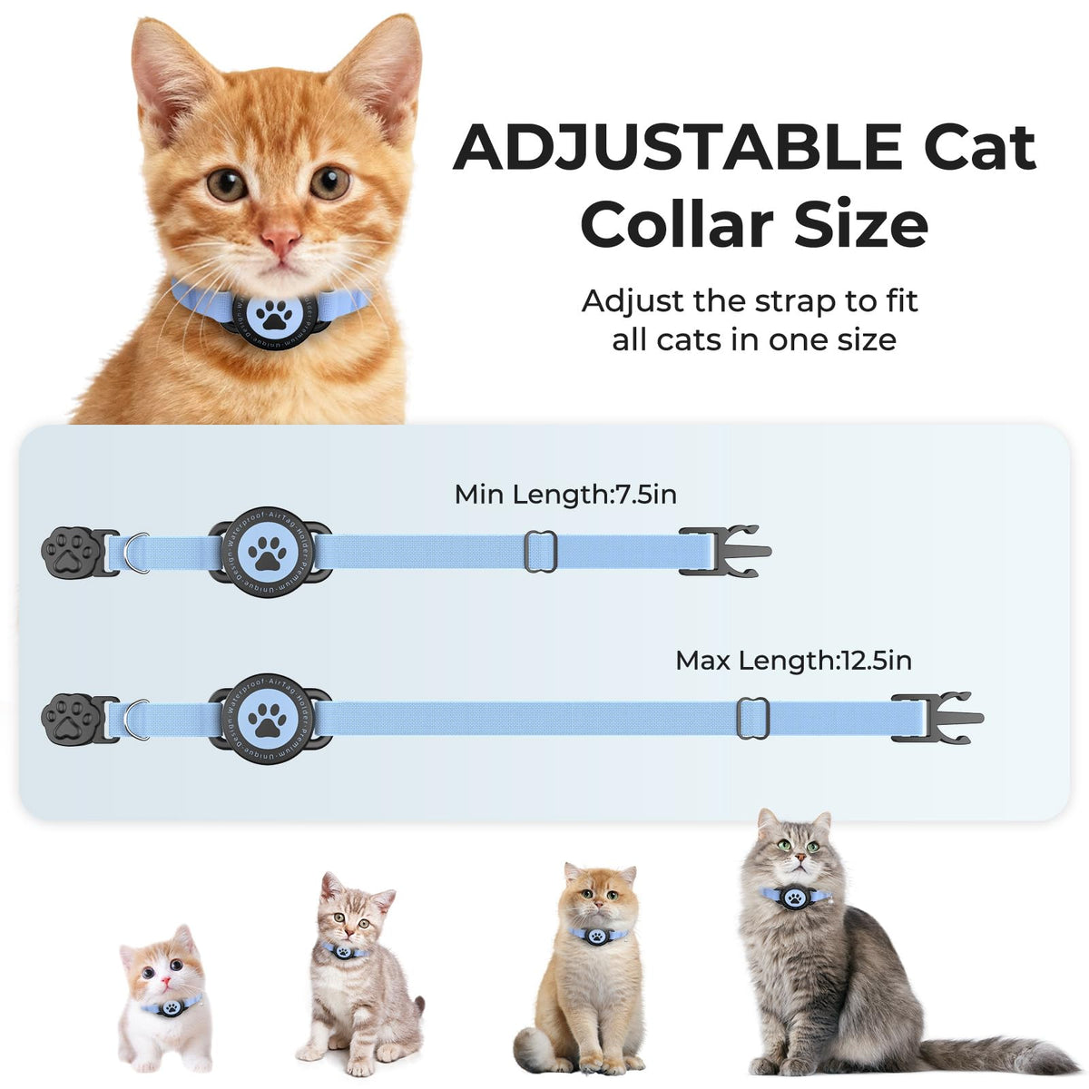 GPS Tracking Collar Blue 2P K8592