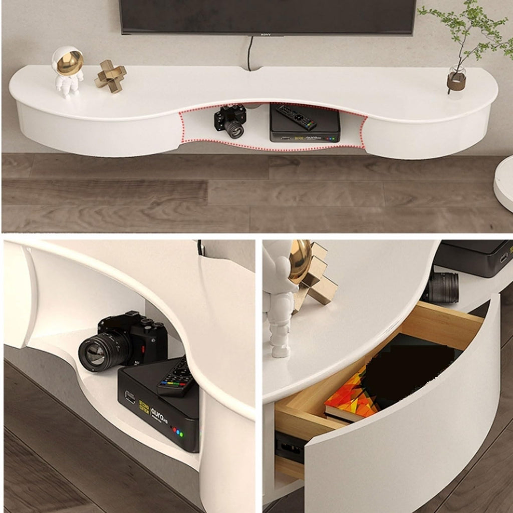 67'' Wall Mounted TV Stand with Drawers and Open Storage Shelf L1990