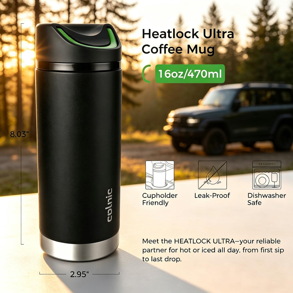 16 oz Insulated Stainless Steel Travel Coffee Mug with Lid K165
