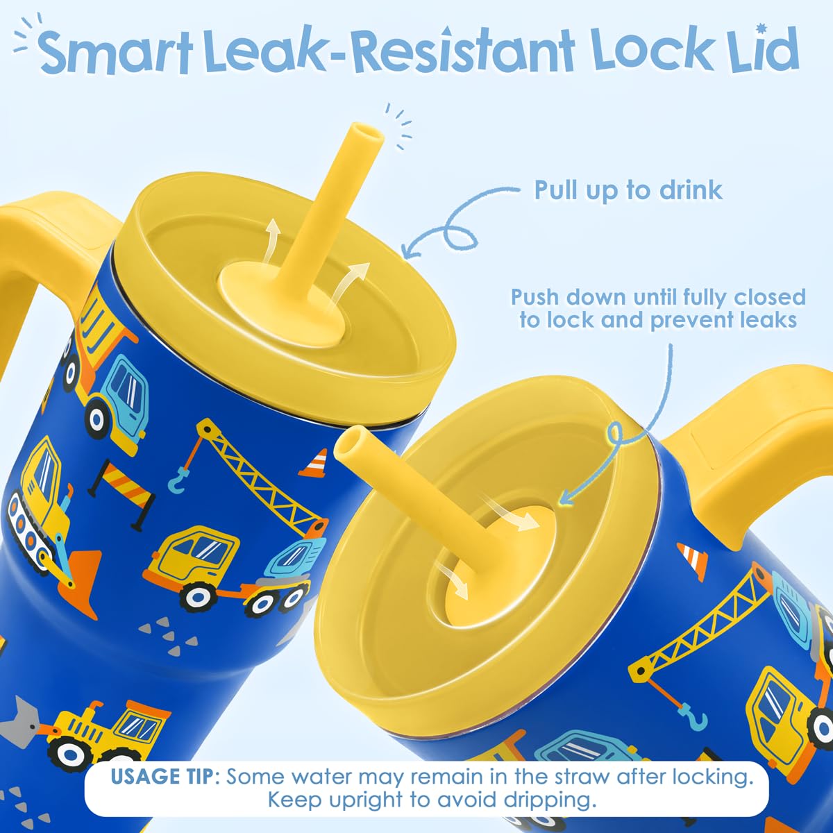 20oz Insulated Stainless Steel Tumbler with Handle and Straw Lid Z701555