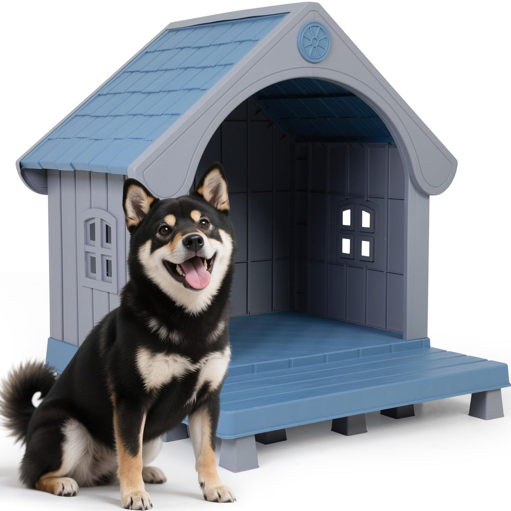 Weatherproof Elevated Outdoor Cat House E260972