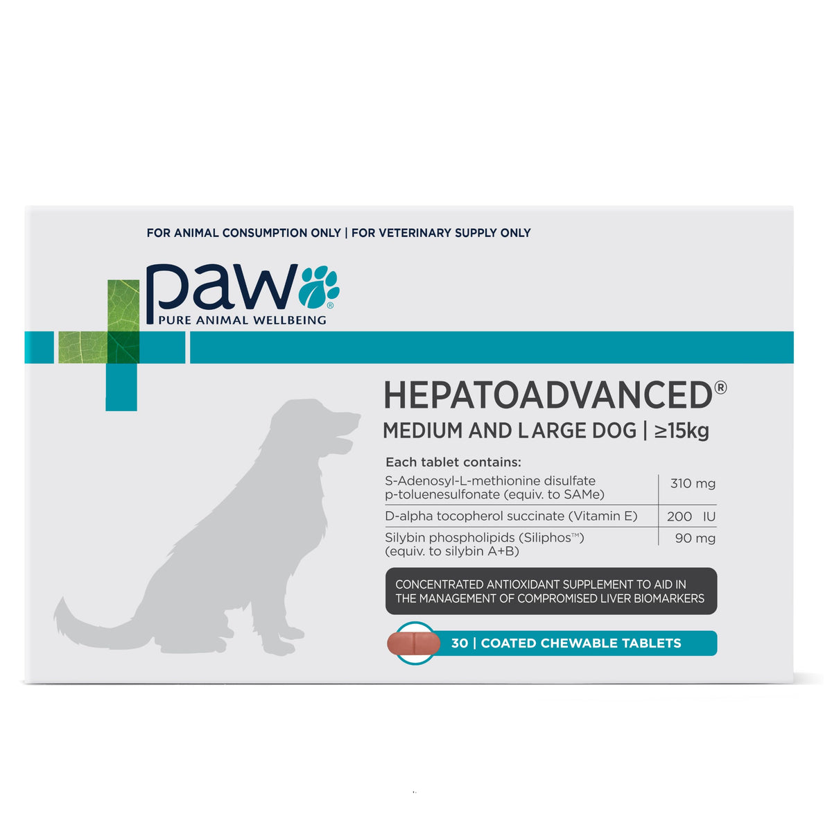 Chewable Tablet with S-Adenosyl-L-Methionine, Vitamin E and Siliphos, 30 Tablets O975960