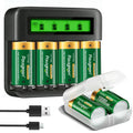 Rechargeable D Batteries with Charger A555658
