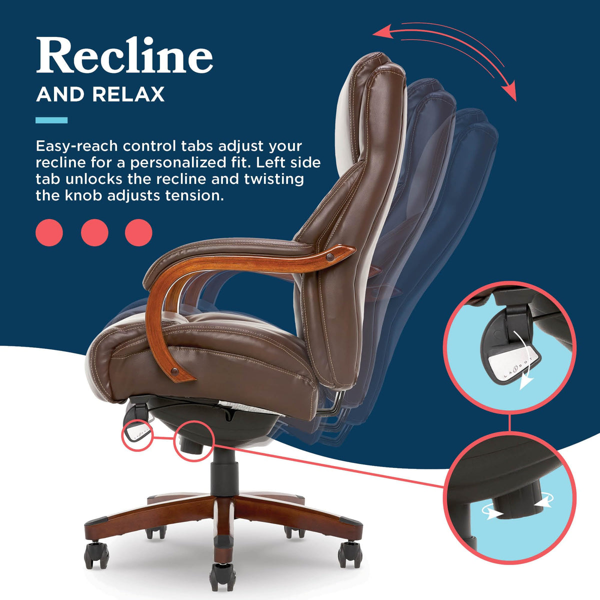 Big and Tall Leather Executive Office Chair T85740
