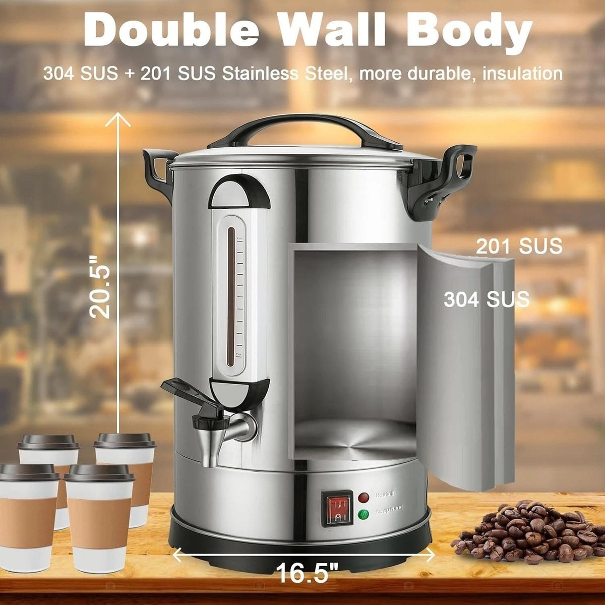 24L Stainless Steel Electric Coffee Urn Y239537