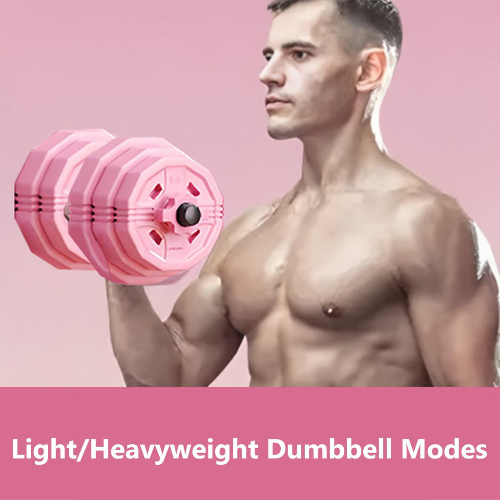 Adjustable Dumbbells Set 2 in 1 Free Weights Dumbbell Barbell Set H122