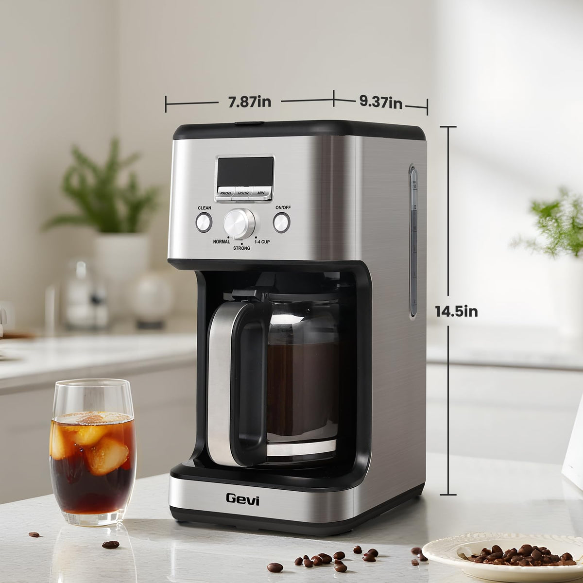 14 Cup Programmable Drip Coffee Maker with Glass Carafe N41397