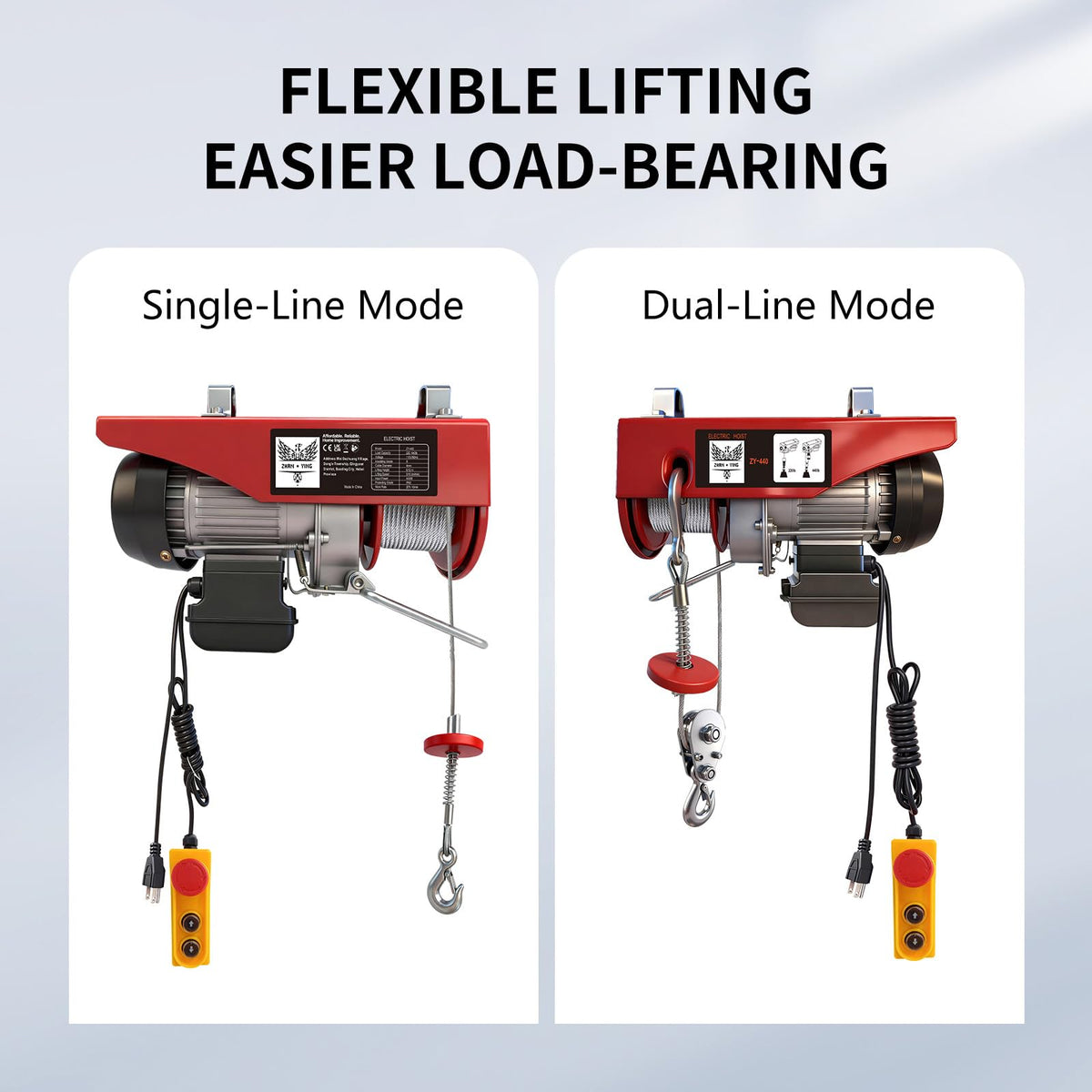 440 lbs 110V Electric Hoist with 14ft Wired Remote Control G323