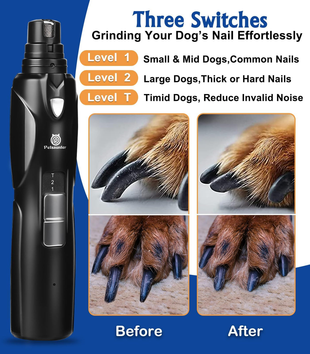 Dog Nail Grinder with LED Light G916