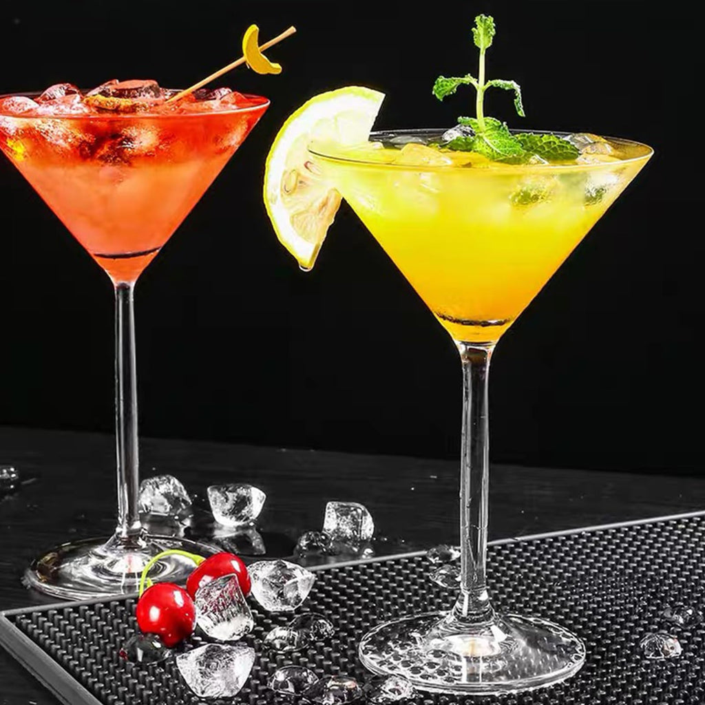 Clear 10 oz Plastic Martini Glasses Set of 6 F85222