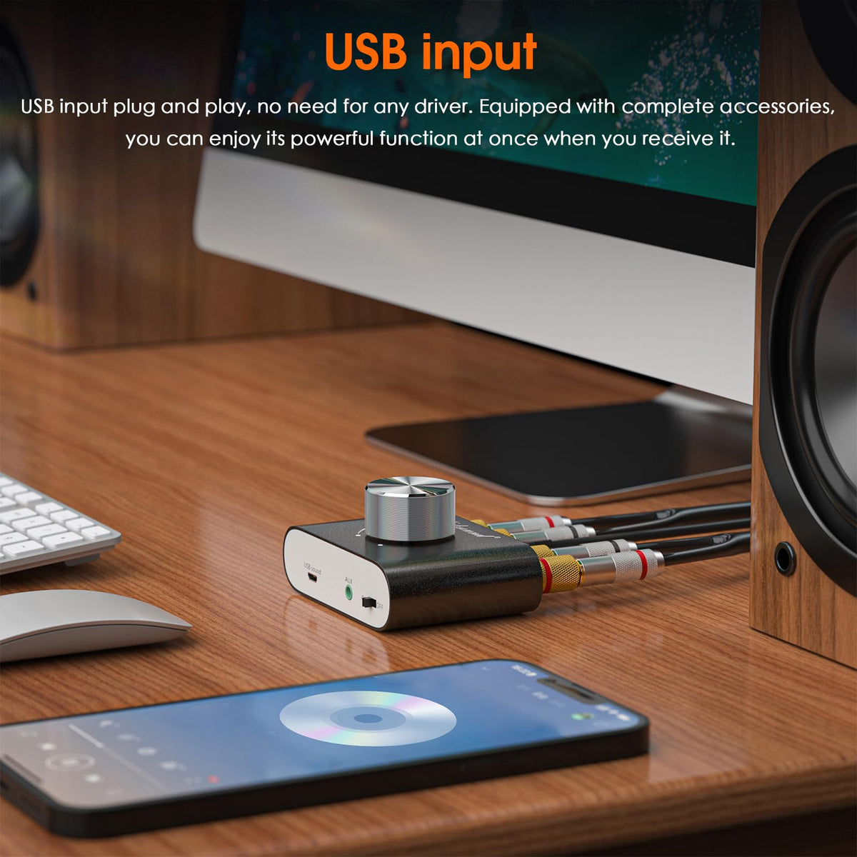 Mini Bluetooth 5.0 Stereo Power Amplifier 50W×2 Black L83786