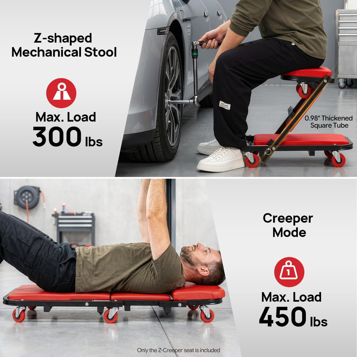 Heavy Duty 2 in 1 Z Creeper Seat R677