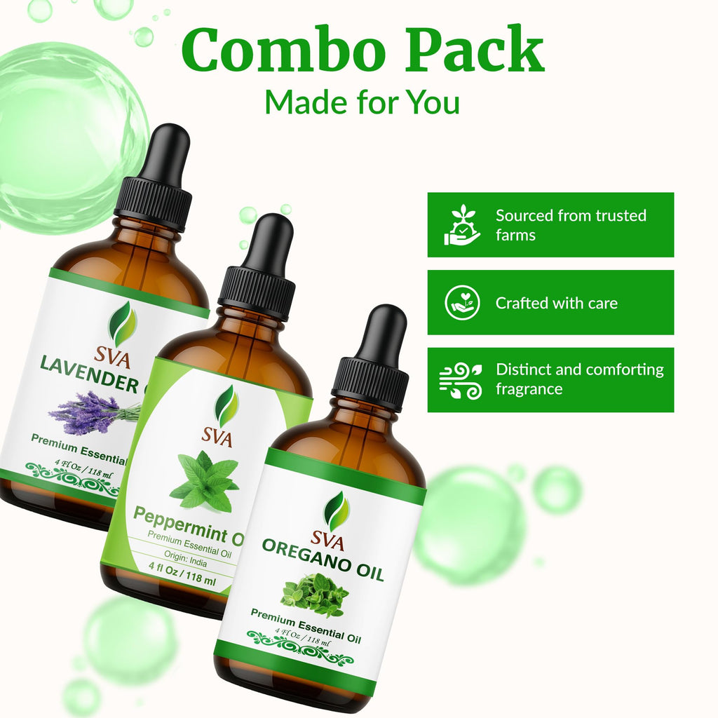 Oregano Aromatic Trio Glass Bottles with Droppers 4 Fl oz V5300