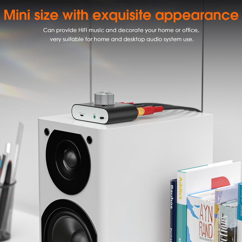Mini Bluetooth 5.0 Stereo Power Amplifier 50W×2 Black L83786