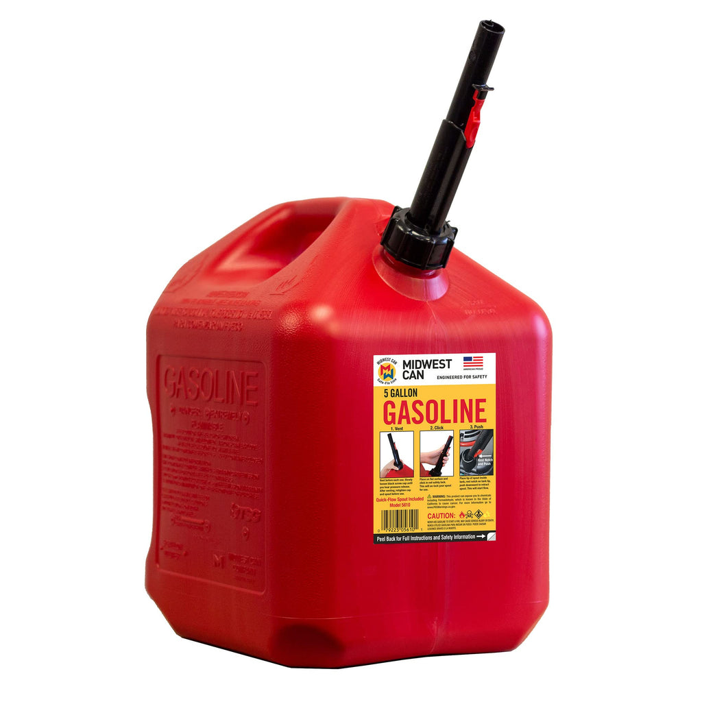 5 Gallon Gas Can Fuel Container with Spout 2 Pack Q358180