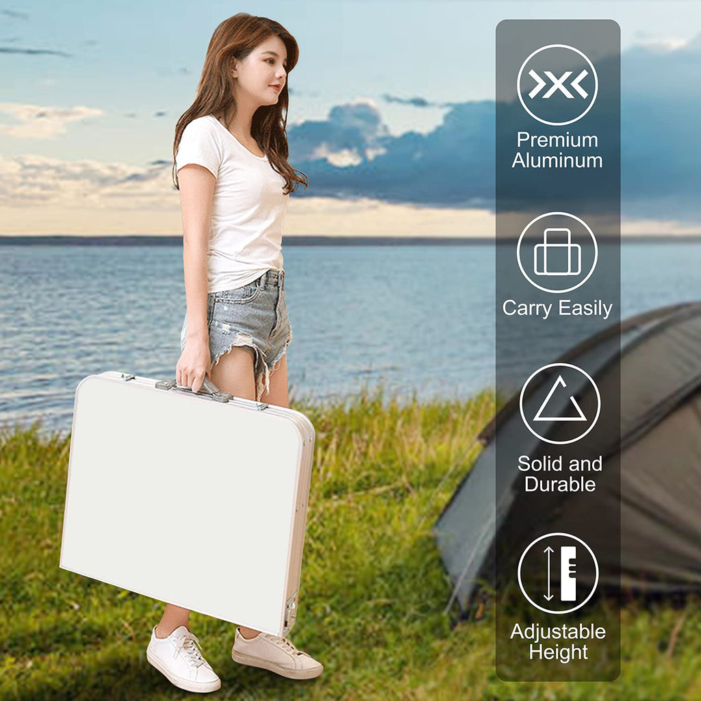 4 FT Aluminum Height Adjustable Folding Camping Table T277