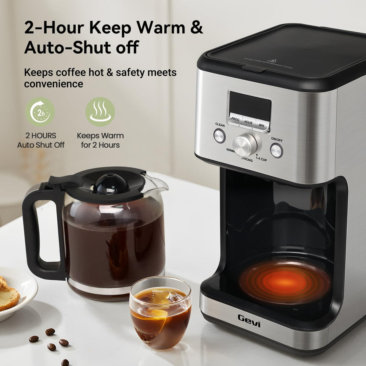 14 Cup Programmable Drip Coffee Maker with Glass Carafe N41397