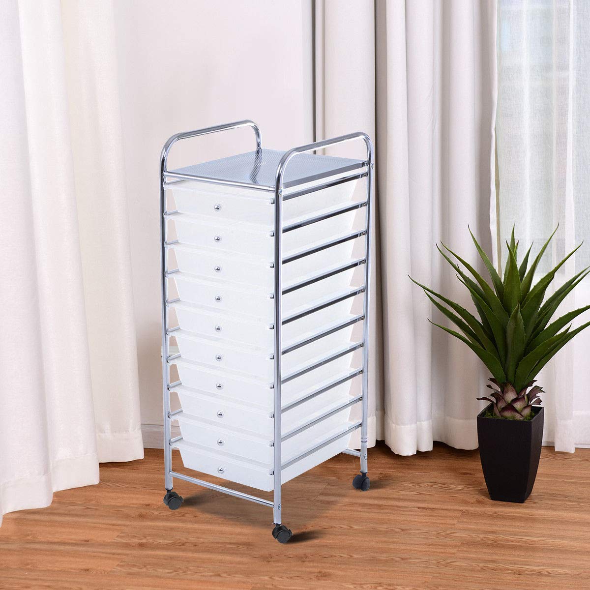 10 Drawer Rolling Storage Cart F6833