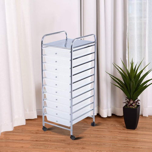 10 Drawer Rolling Storage Cart F6833