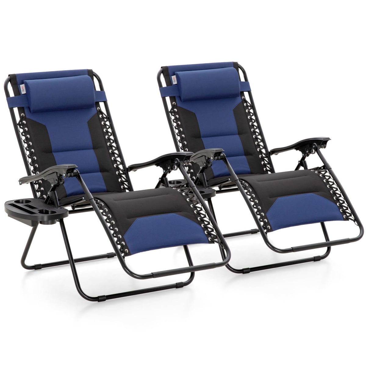 Foldable Zero Gravity Chair Set of 2 Blue I71868