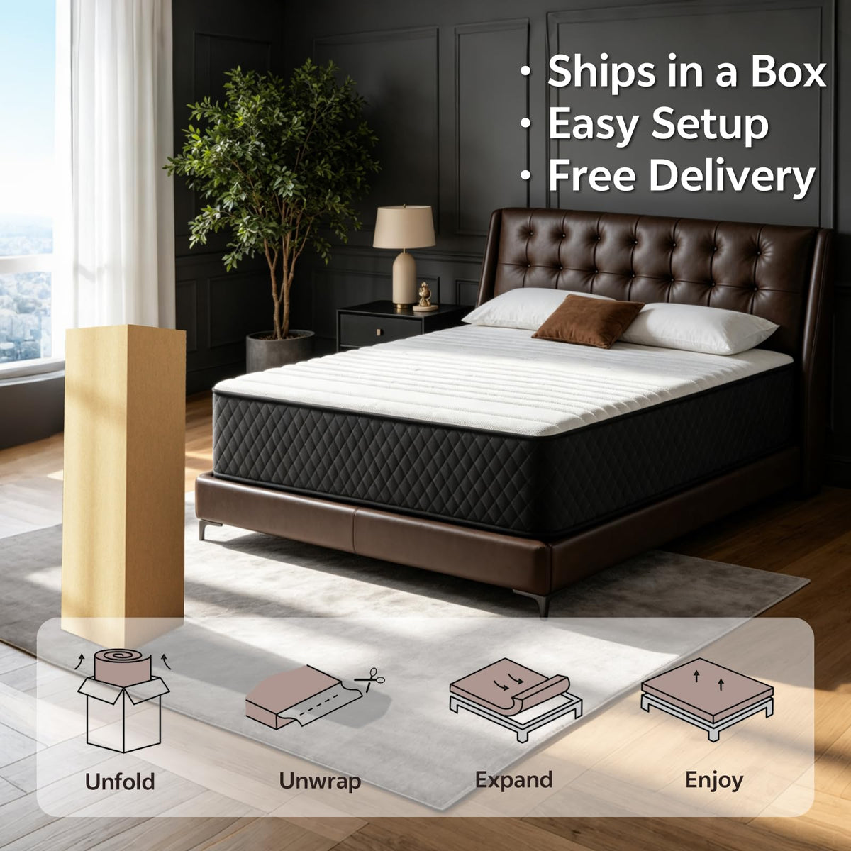 Full Size 12 Inch Hybrid Mattress B8017
