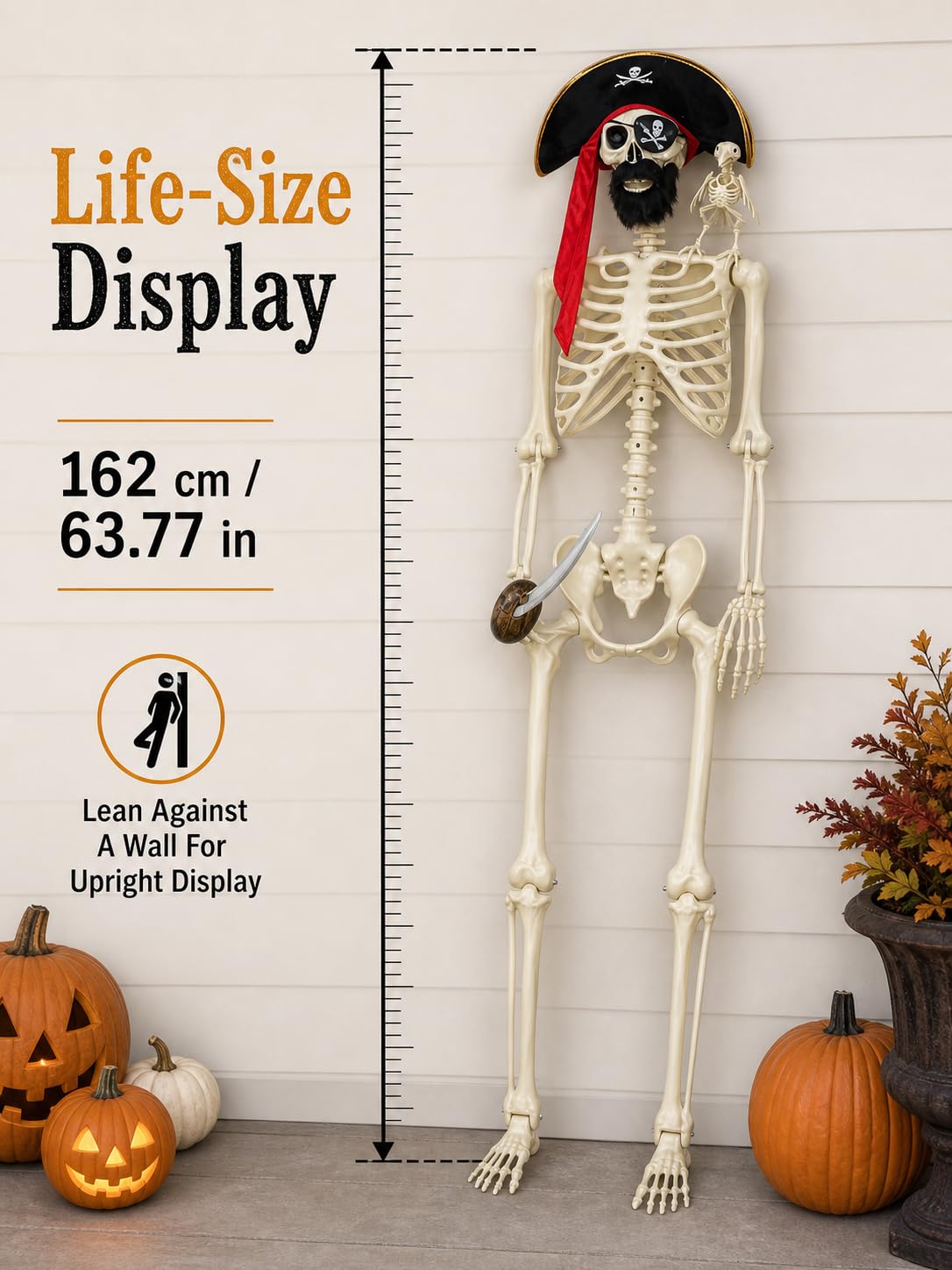 5.4 Ft Halloween Skeleton Decoration U9224