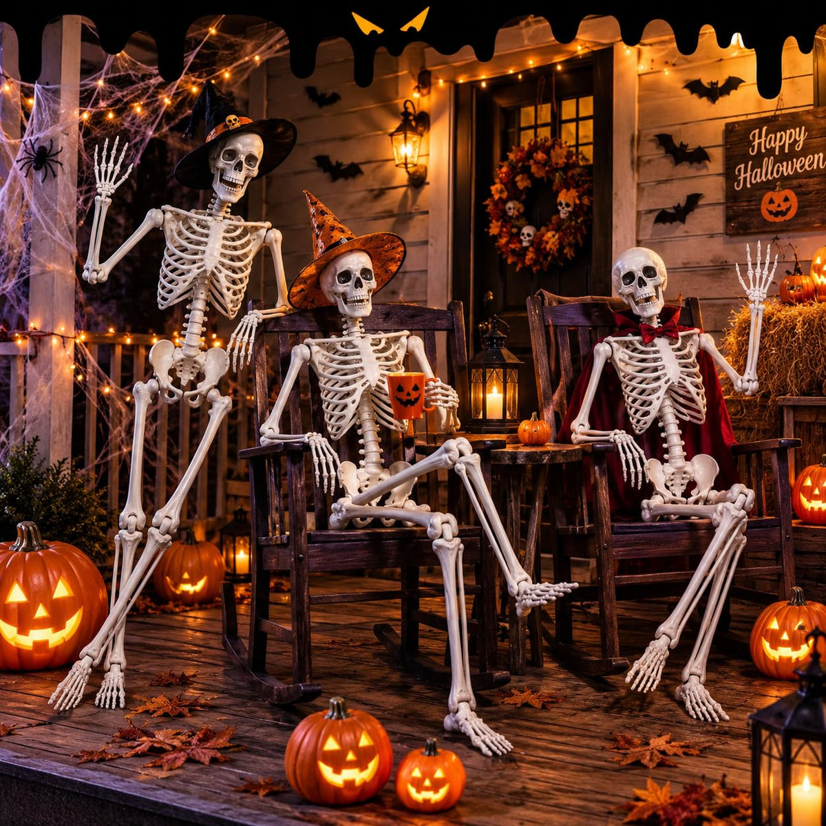 5.4 Ft White Skeleton with Movable Joints R36655