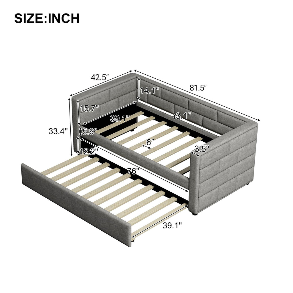 Twin Upholstered Daybed with Trundle G5075