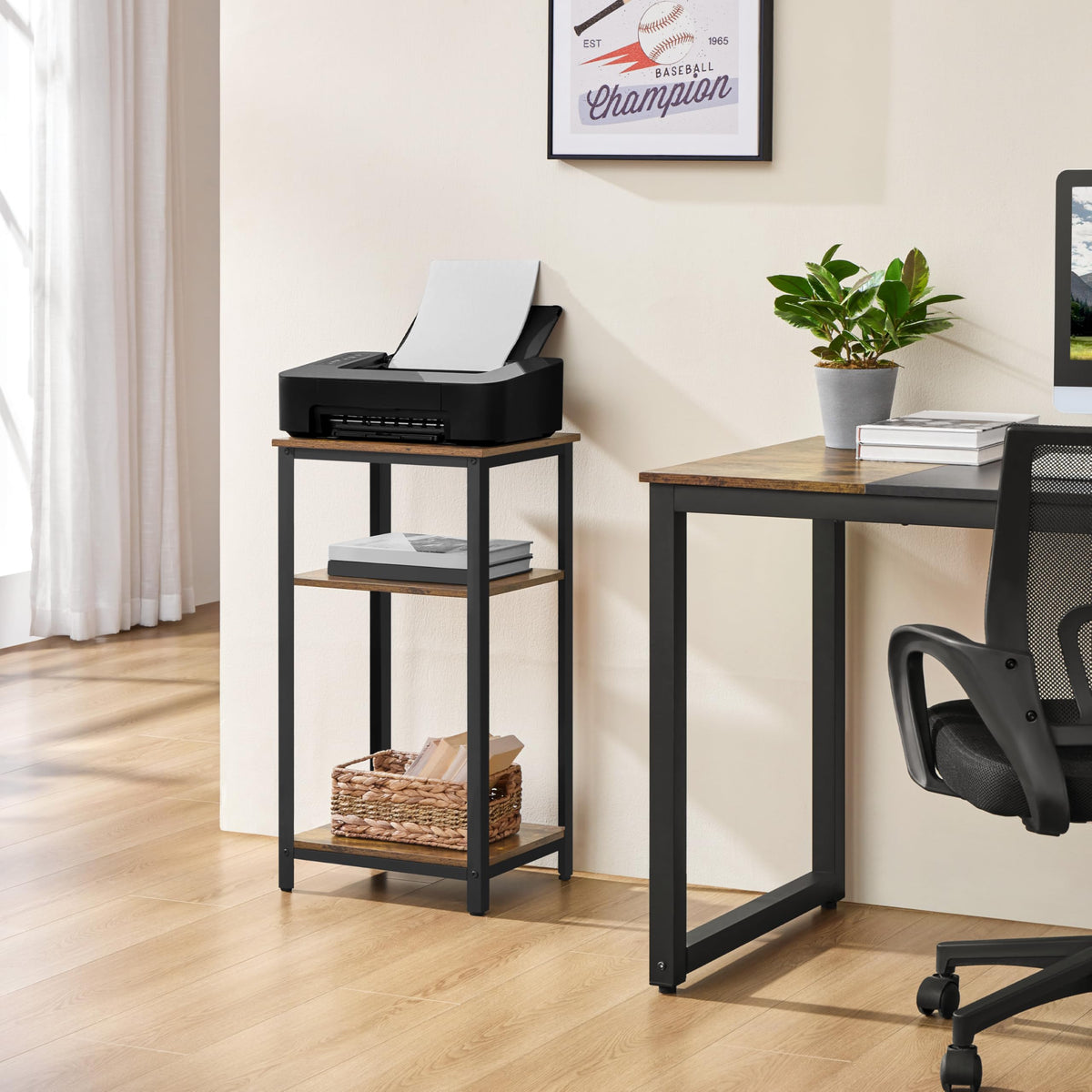 30 Inch 3-Tier Narrow Side Table S842491