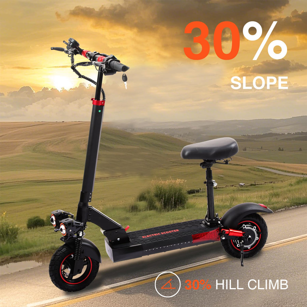1200W Motor 30 MPH 30 Miles Range Folding Electric Scooter with Seat H269974