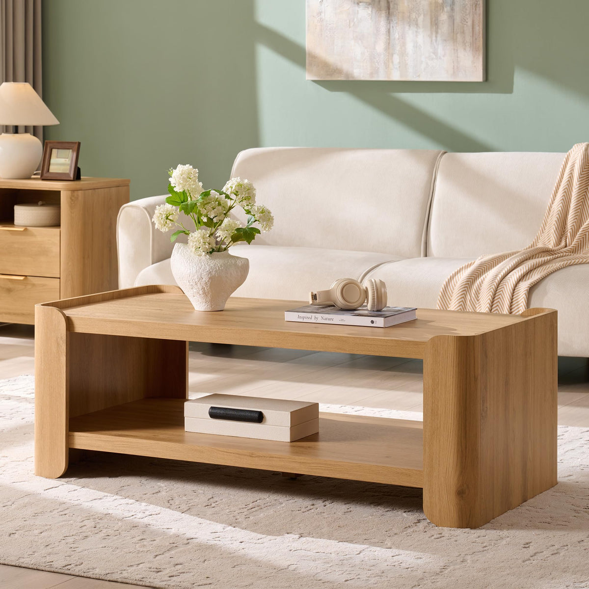 48" 2-Tier Storage Coffee Table C14840