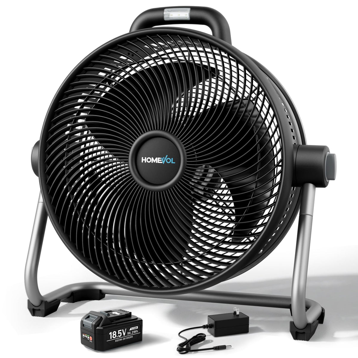 20 Inch Cordless Rechargeable Battery Powered Floor Fan M42644