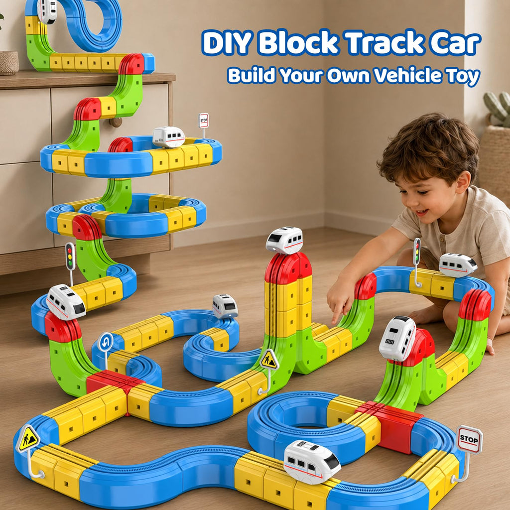 52PCS Electric Train Set 3D Flexible Race Track Toy Z873534