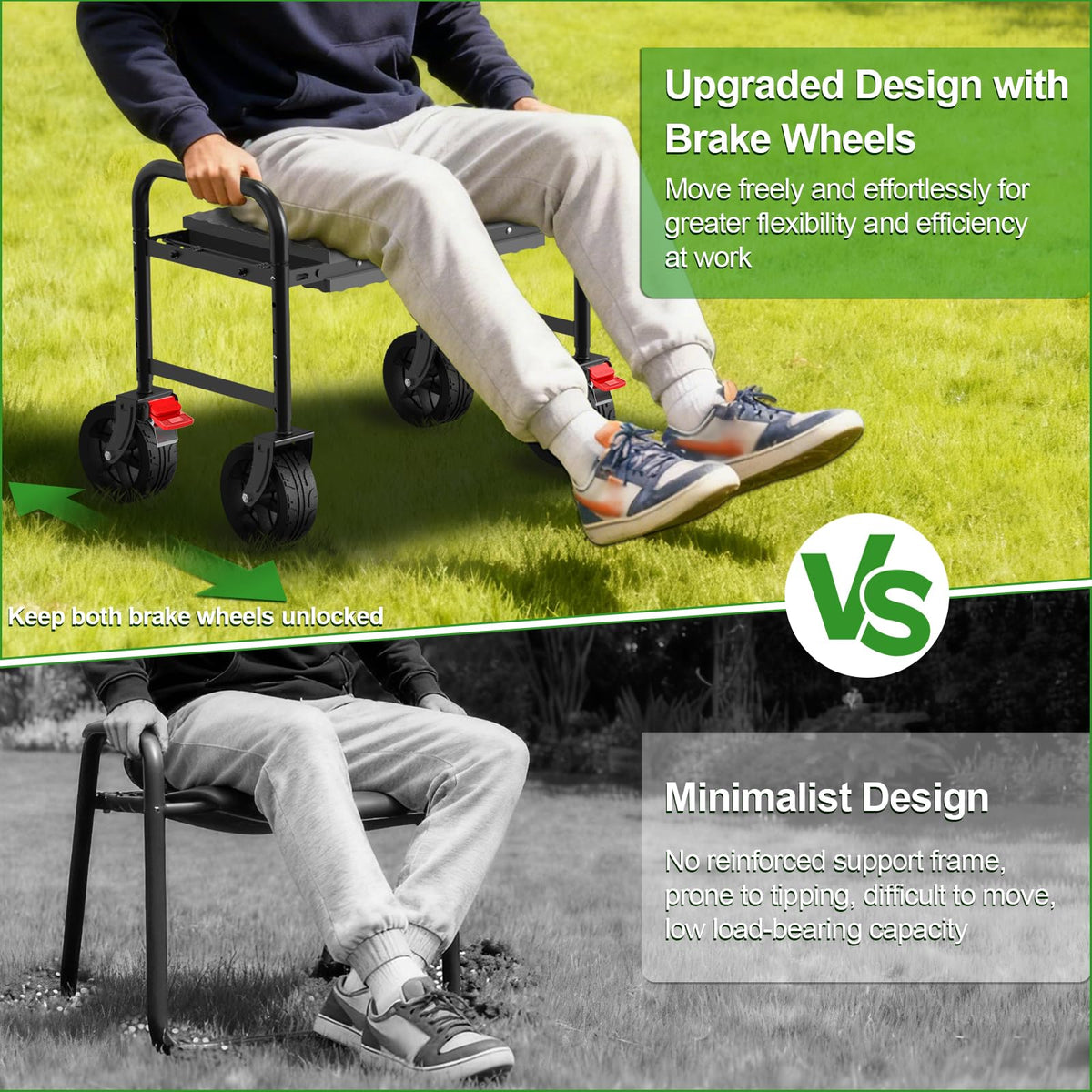 Rolling Garden Kneeler and Seat V72630