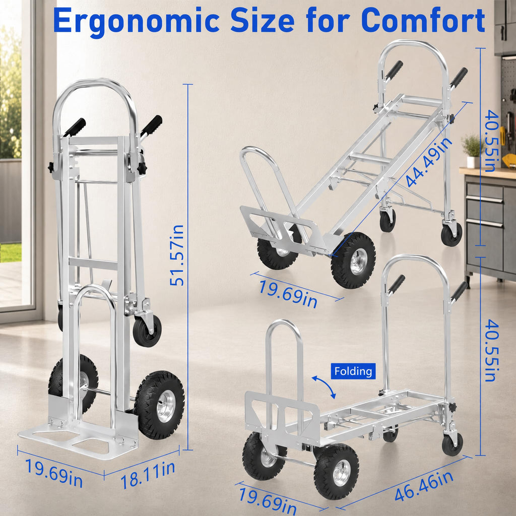 4 in 1 Stainless Steel Folding Hand Truck Dolly C956